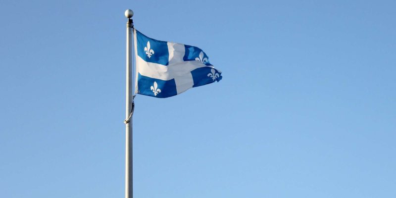The flag of Quebec, called the Fleurdelisé represents the Canadian province of Quebec.